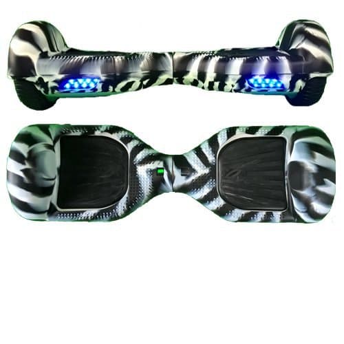 UK Segboards Official Silicone Protective Cover for Hoverboard/Segway (Zebra Twist - Black and White)