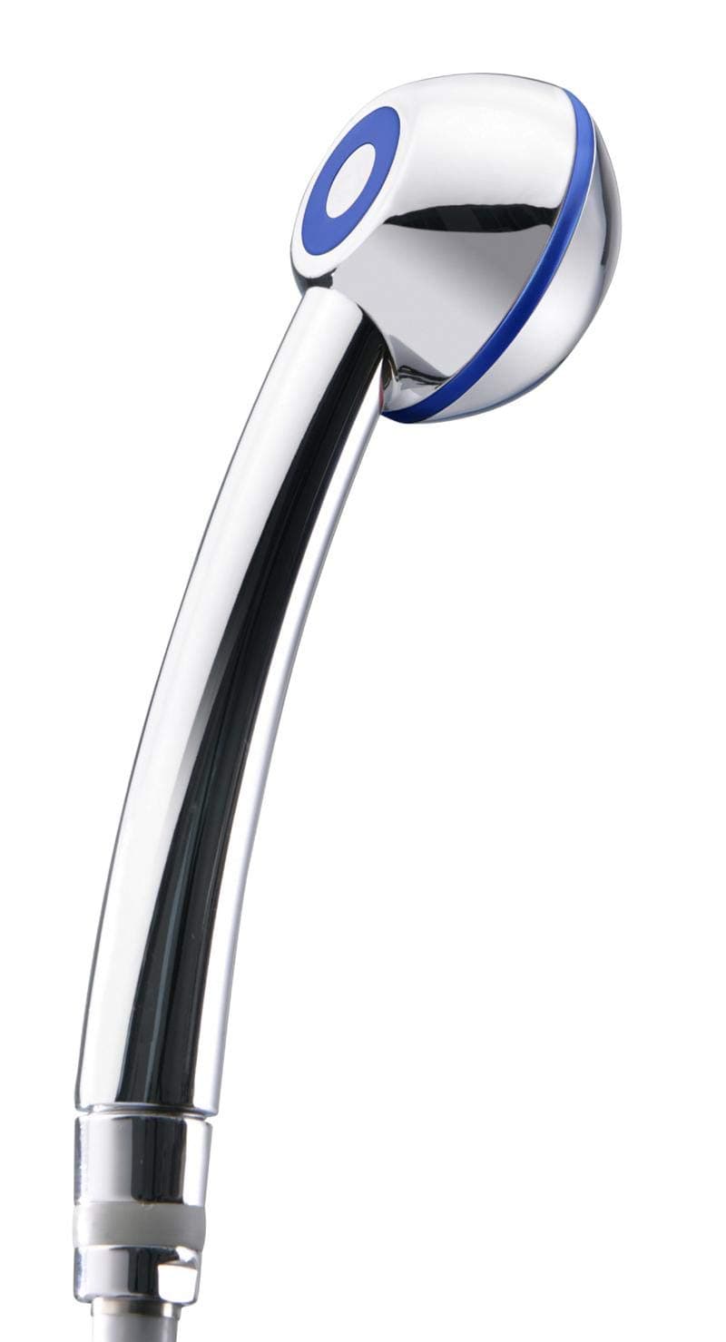 SwissClima BLUE WOW! hand shower suitable for instantaneous water heaters and showerers that suffer from low water pressure: powerful jet, pressure-increasing, easy to open, hygienic, lime-free, 1 flow
