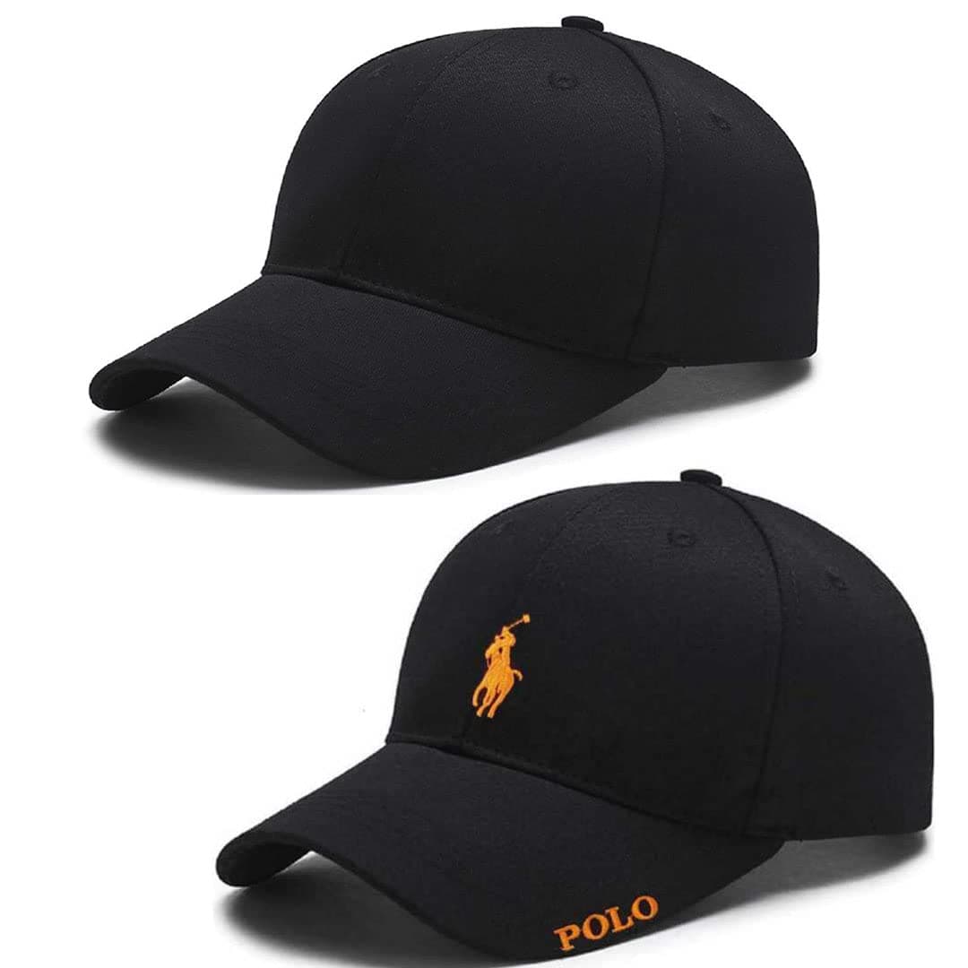 DAVIDSON Unisex Cotton Baseball Cap (Pack Of 2) (fg-009_Black_Free Size)