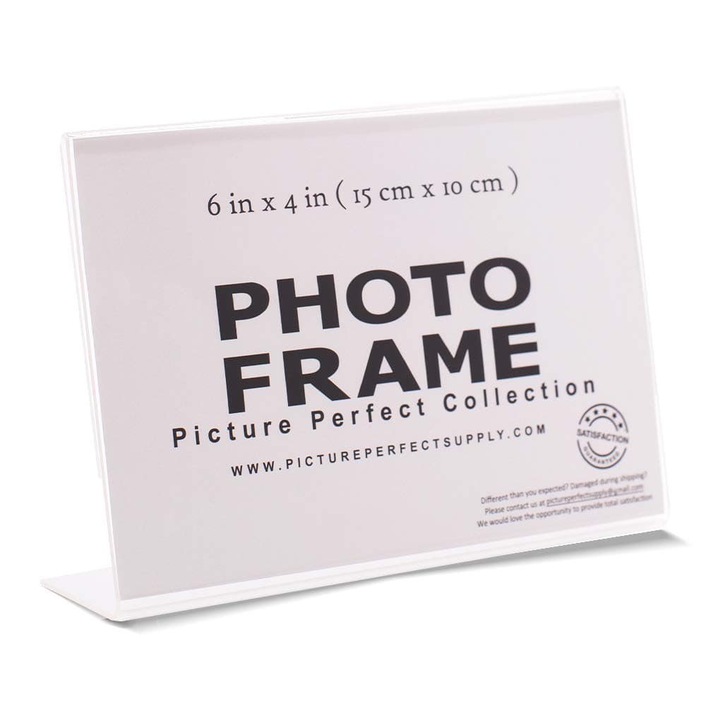 Photo Booth Frames -Pack of 6x4 Inch Acrylic Picture Frames, Horizontal Acrylic Sign Holders (144 Pack)