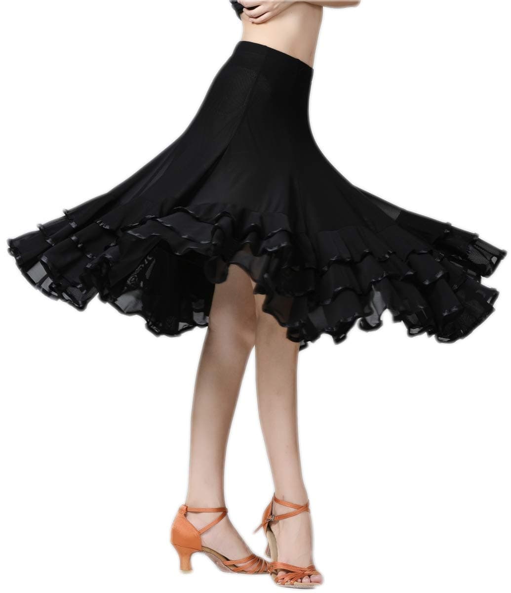 Elegant Ballroom Dance Latin Flamenco Dance Skirt for Women