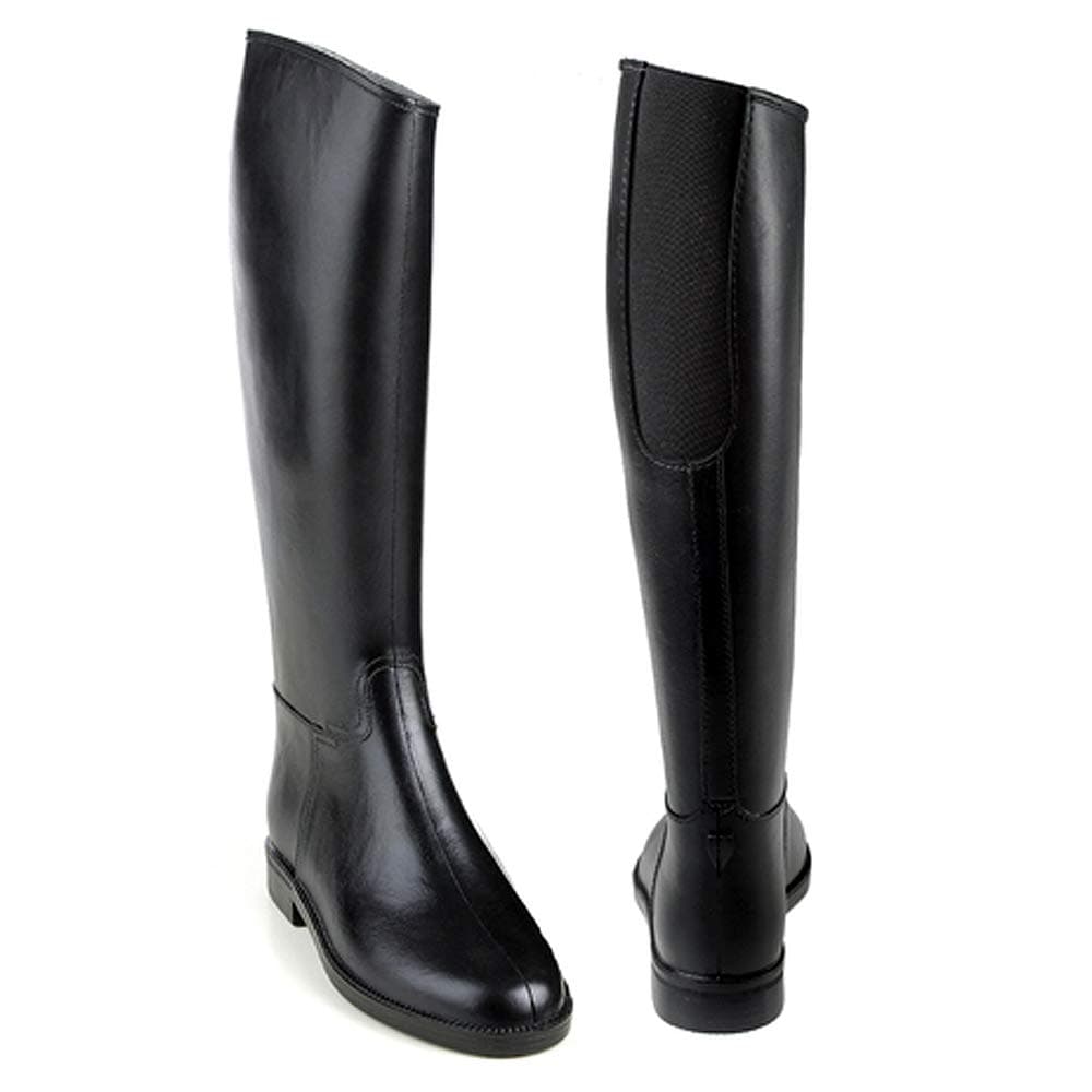 EQUISTAR Ladies Cadet Flex II Rubber Tall Riding Black Boots with Elastic Insert