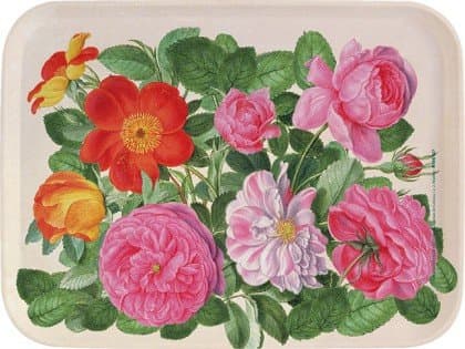'Rose Melamine Tray "Roses from the Nassau Florilegium Dimensions: 30 x 21 cm
