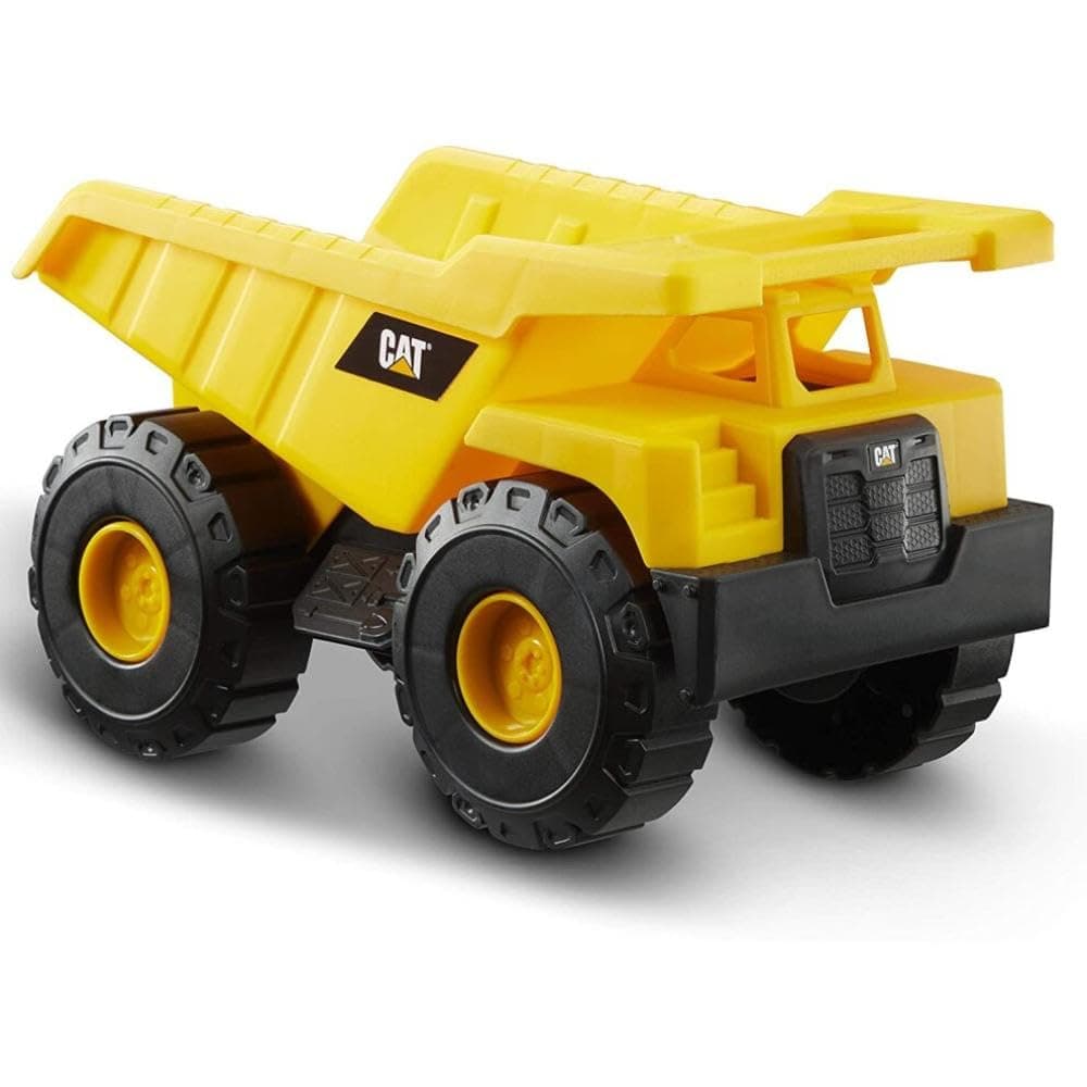CAT® Construction Dump Truck Vehicle, Indoor and Outdoor Use, Free-Wheeling with Moving Bucket. For Children Aged 3+, Yellow