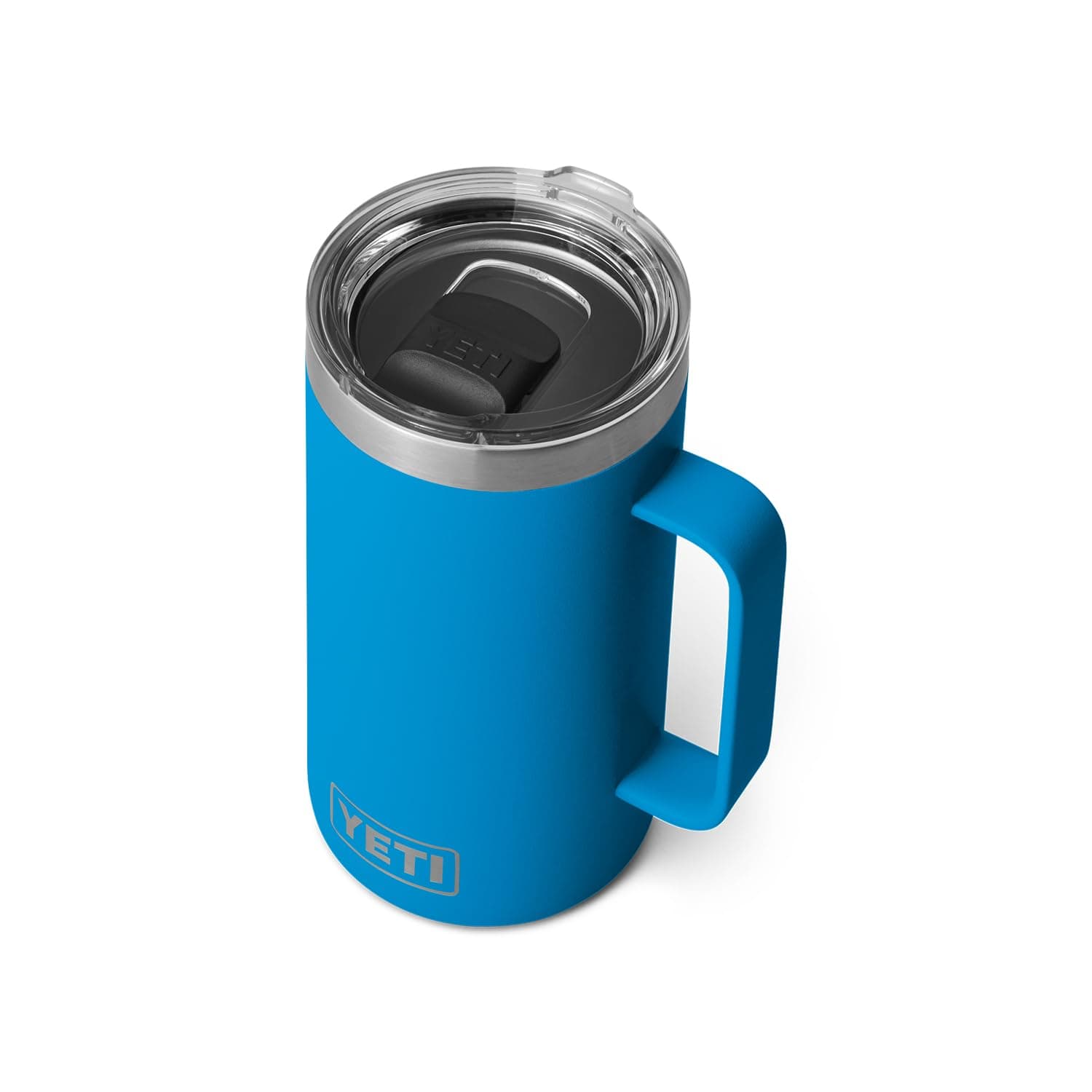 YETI Rambler 24 oz Mug, Vacuum Insulated, Stainless Steel with MagSlider Lid, Big Wave Blue