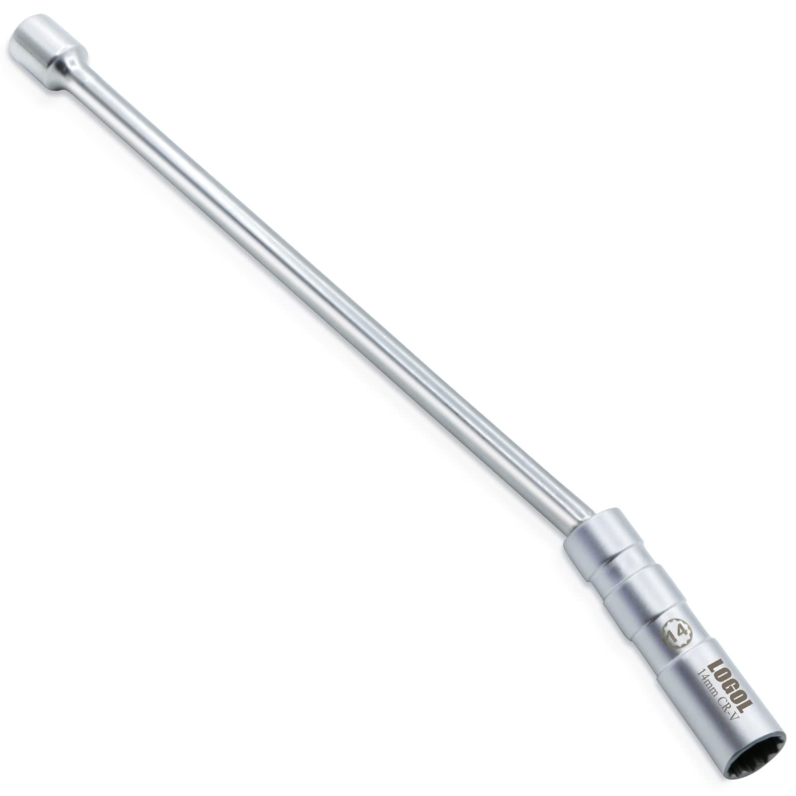 14mm Swivel Magnetic Spark Plug Socket,3/8-Inch Drive x 12" Total Length,12-Point Thin Wall Socket With Enhanced Magnetic Design for BMW,Mini,Nissan and More