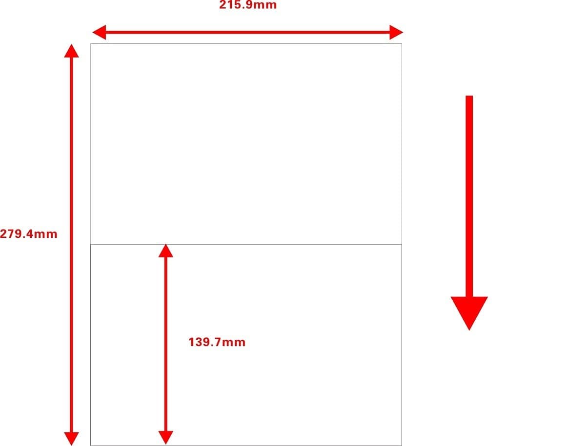 Label 1000 Half Sheet Shipping Labels for Laser/Inkjet, 500 Sheets