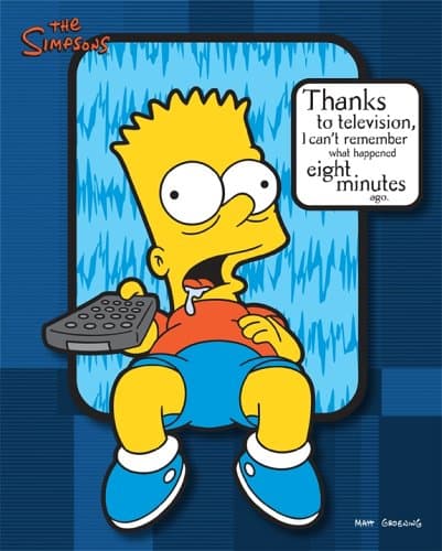 Adam Hersh Posters Bart Simpson (Thanks to Television) TV Poster Print - 24" X 36"