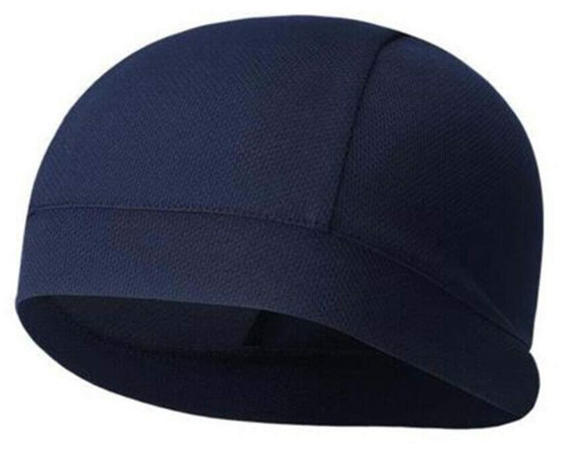 Navy Blue Dome Hat - Spandex Wave Builder Du-rag Cap