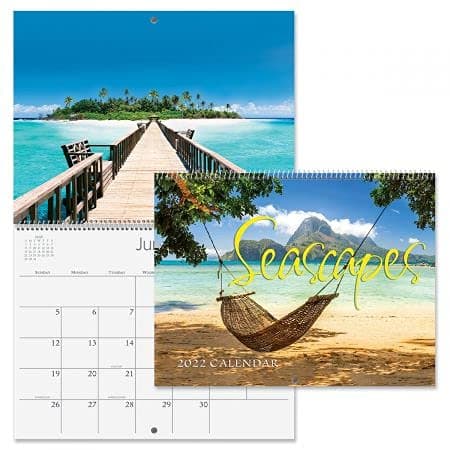 2022 Seascapes Wall Calendar - 12" x 9" (Closed), Bookstore Quality, Spiral Bound
