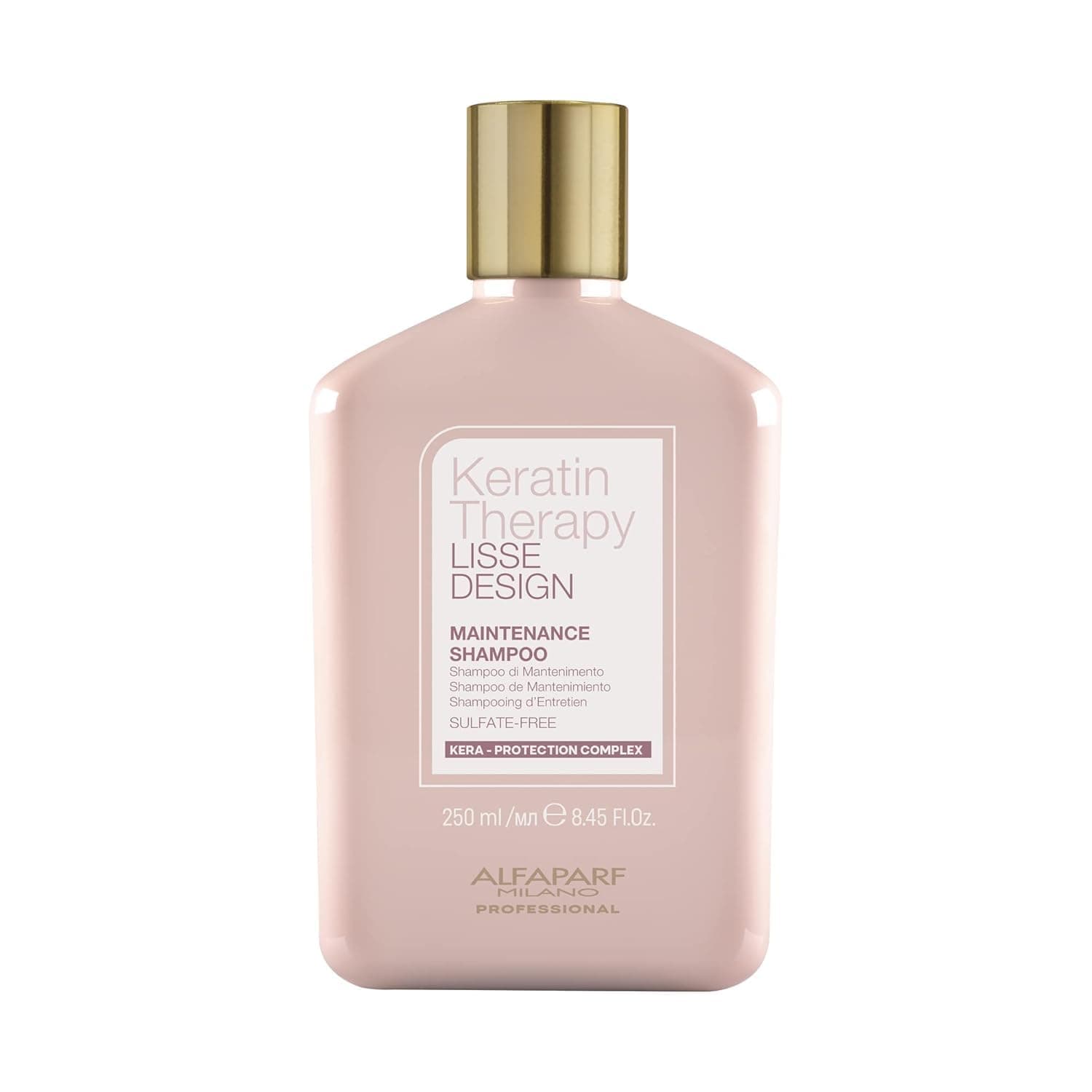 ALFAPARF MILANO Keratin Therapy Lisse Design Maintenance Shampoo - Sulfate Free - Maintains and Enhances Keratin Treatments - Professional Salon Quality - 8.45 fl. oz.