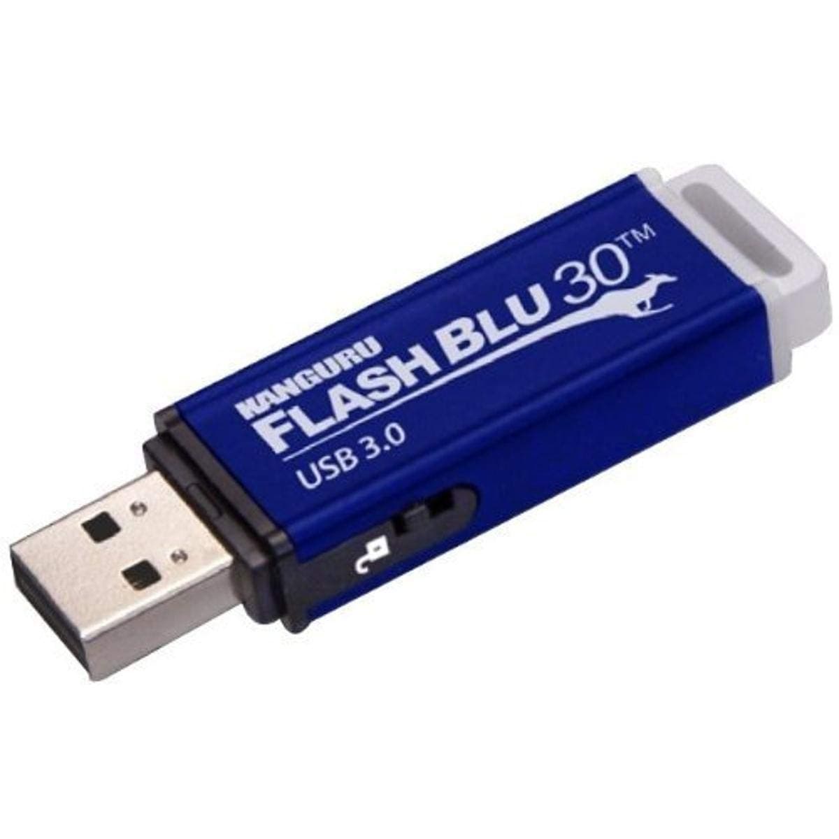 Kanguru FlashBlu30 – 16GB USB Flash Drive – Physical Write Protection Switch - Super Fast USB 3.0