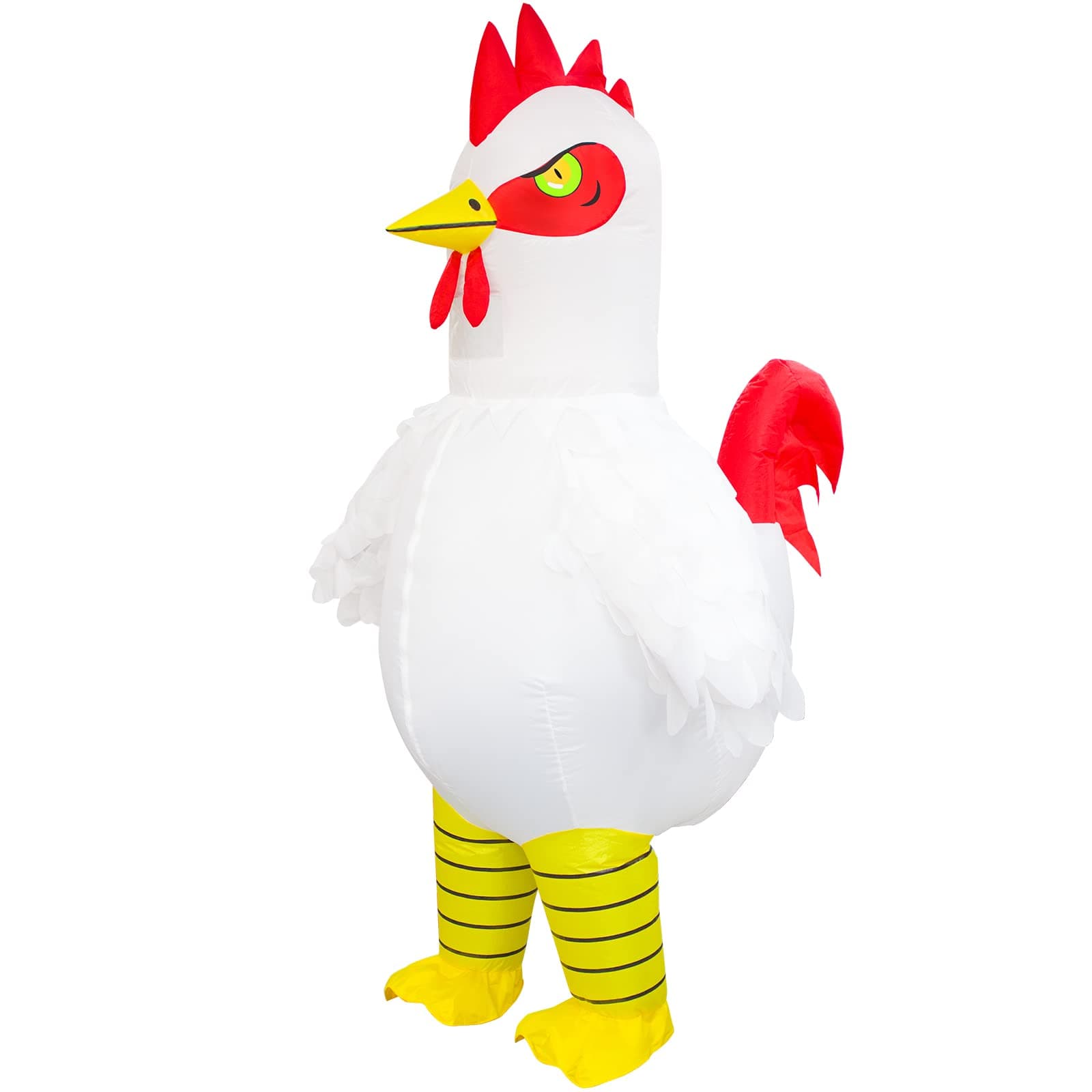 Silom Inflatable Chicken Costume Halloween Fancy Dress Rooster Chicken Inflatable Costumes for Adult Men Women Cosplay Christmas Birthday Wedding Easter Party Blow Up Costume