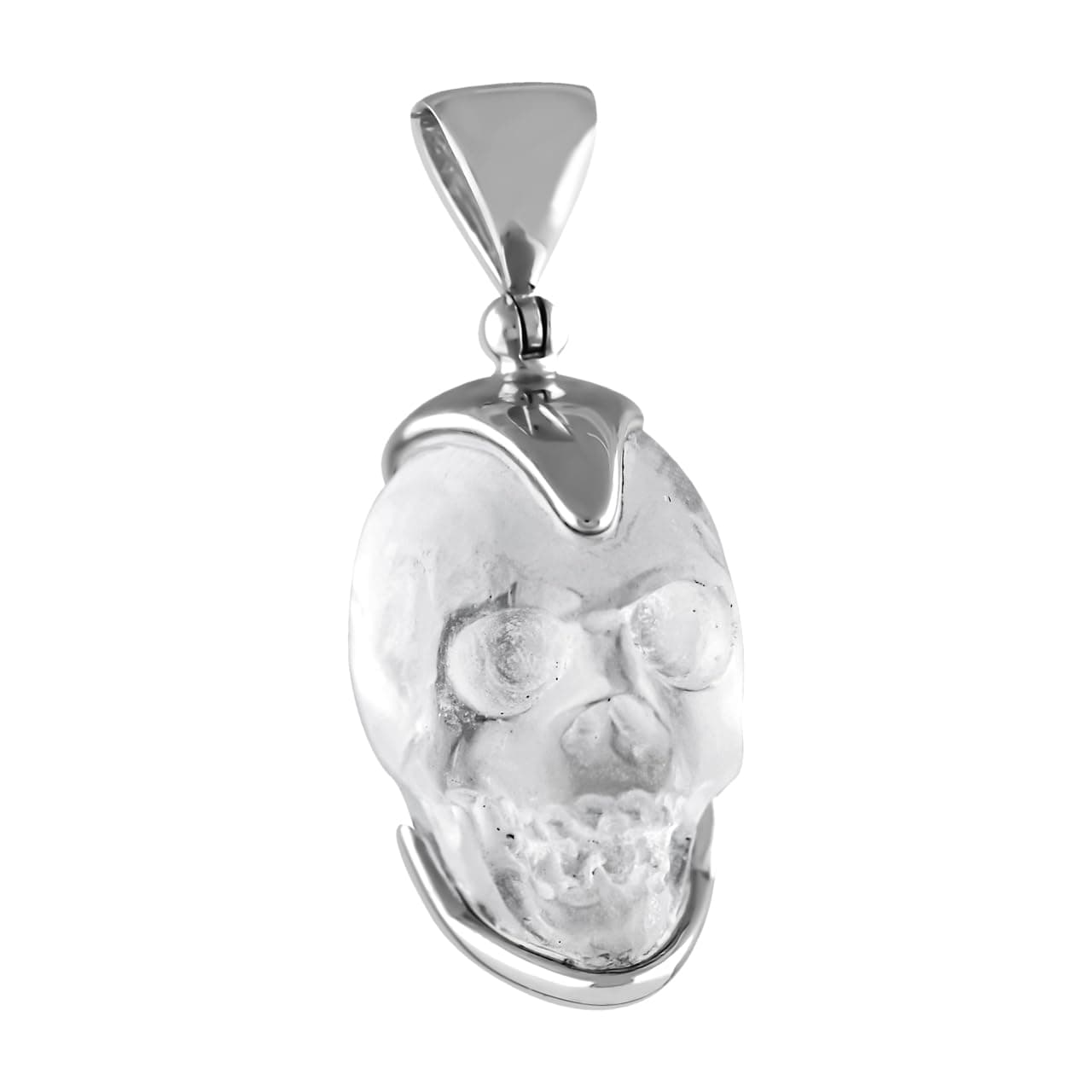 Starborn Hand Carved Gemstone Skull Pendant in Sterling Silver