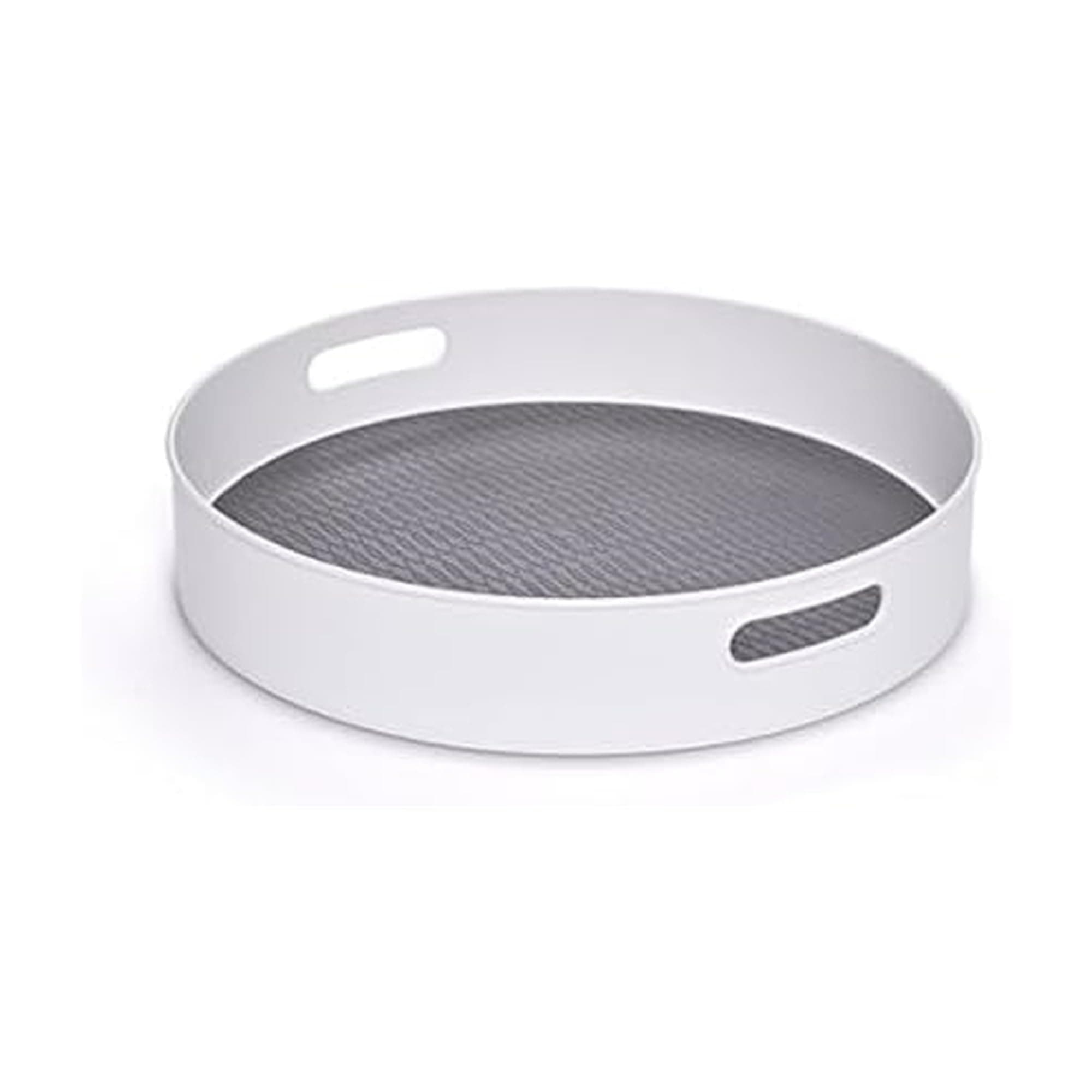 Copco Under-Sink Pantry and Cabinet Organizer, 18-Inch, Revolving Storage Solution, White and Gray