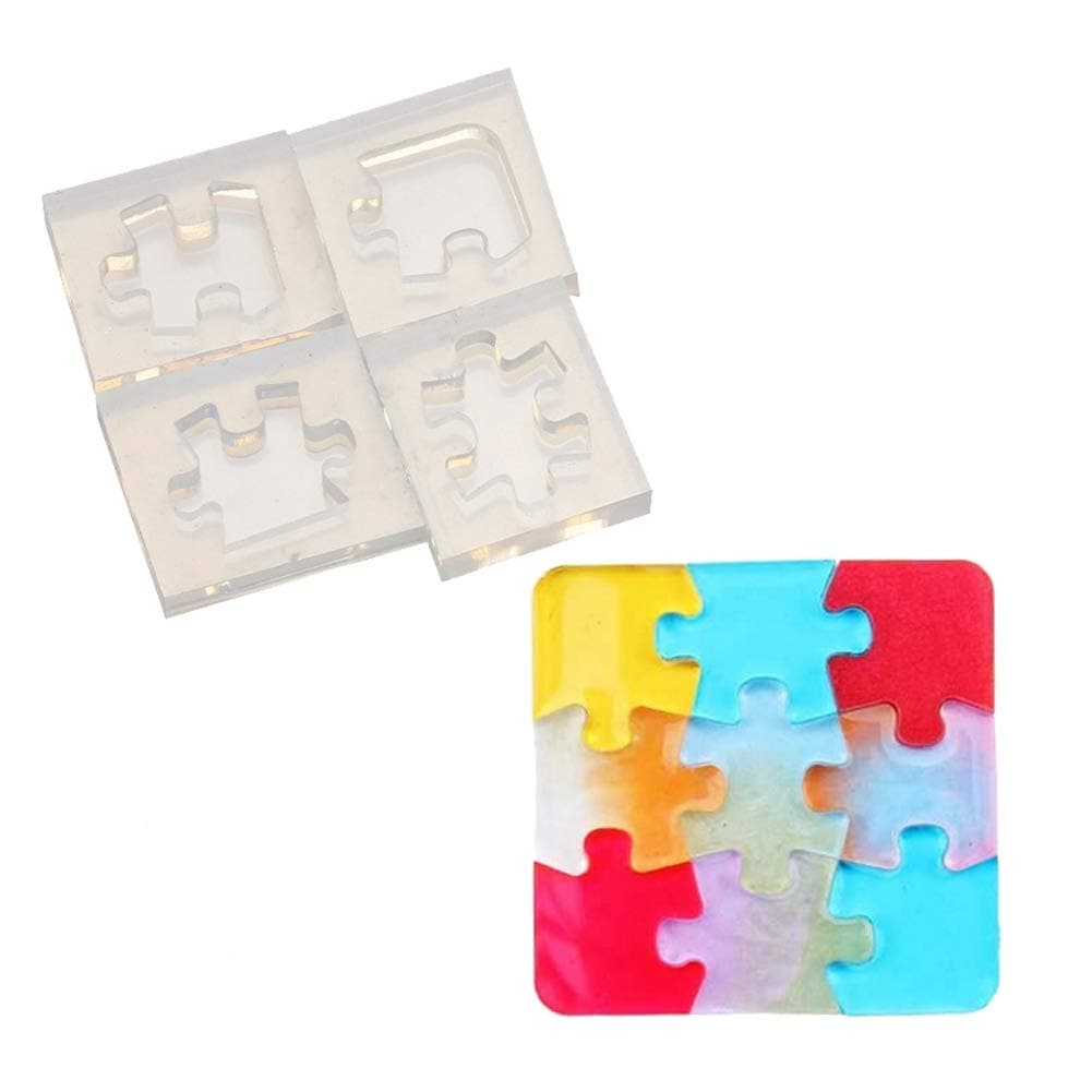 September Handmade DIY Silicone Molds Jigsaw Puzzle Mould Epoxy Moulds Crystal Pendant Decoration Fondant Cake Decoration Embossing