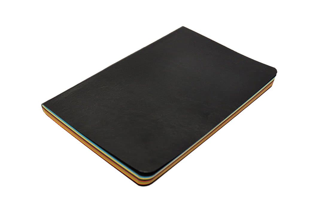 Rubberband Products PaintBox Series Black and Multicolour Solid Plain Notebook