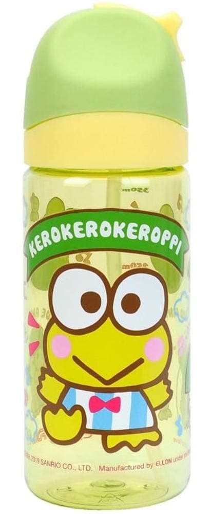 Keroppi BPA & BPS Free Tritan Straw Water Bottle Heat & Cold Resistant 14-oz