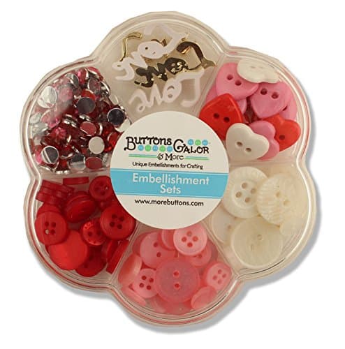 Buttons Galore Embellishment Set, Valentine's Day