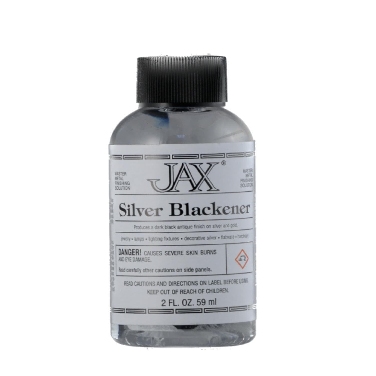 JAX Silver Blackener - Metal Finishing Solution - Antique Finish Without Heat or Electricity - 2 oz