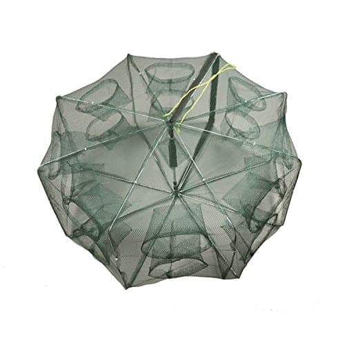 Portable Fishing Traps Fishing Nets Foldable - Easy Use Hand Casting Bait Fishing Cage Baits Cast Mesh Trap for Fishes, Shrimp, Minnow, Crayfish, Crab, Crawdad