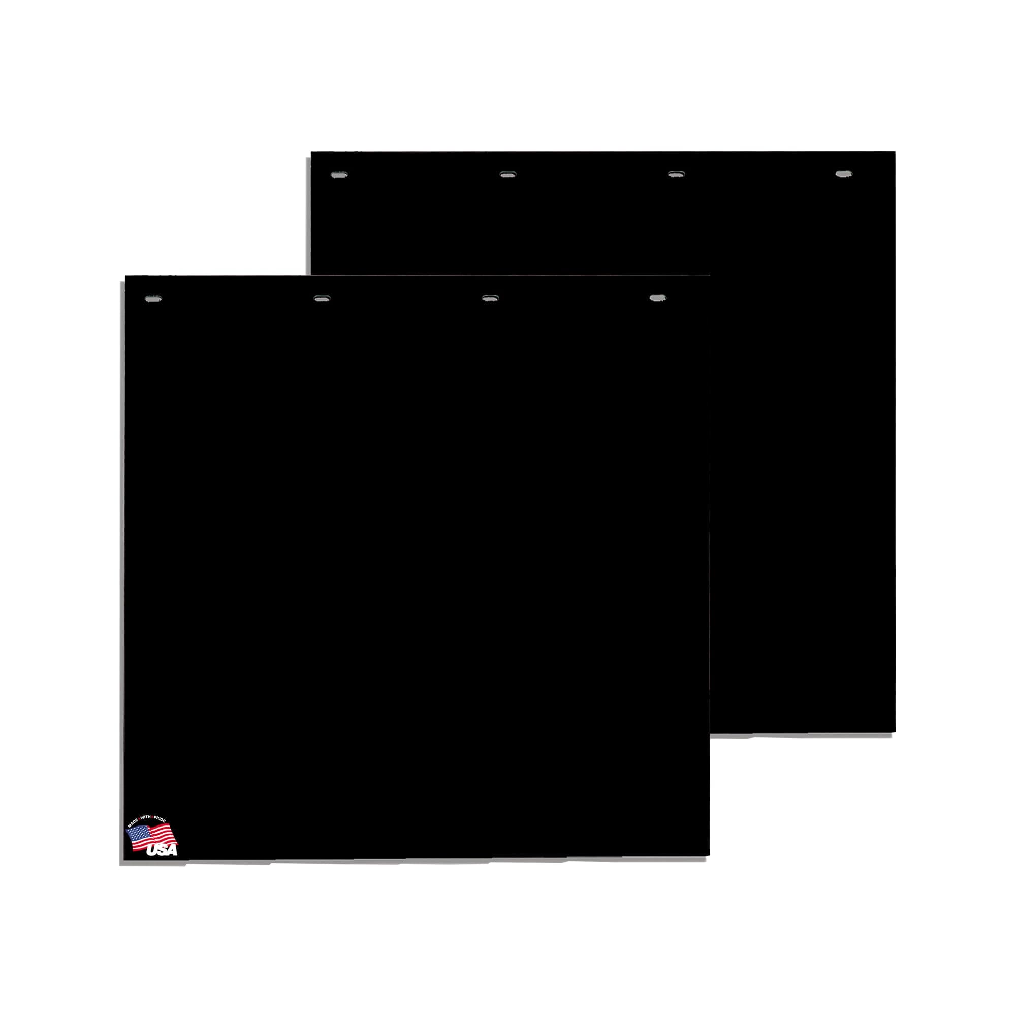 Buyers Products RC24PPB Black Polymer Mud Flaps, 24x24 Inch, Super Durable, Cold Weather Resistant, Impact Resistant Splash Guards for Trucks, Semi Trucks & Trailers, Mud Flaps are NOT Rubber, 2 Pack