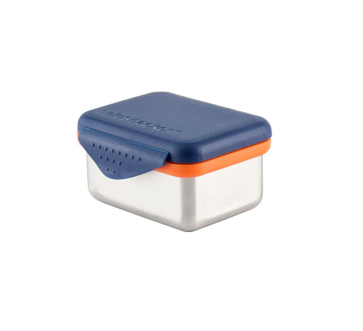 Safe Snacker, Reusable Stainless Steel Lunchbox Container for Kids & Adults, Reusable Food Container, BPA Free, Dishwasher Safe, 7oz, Navy