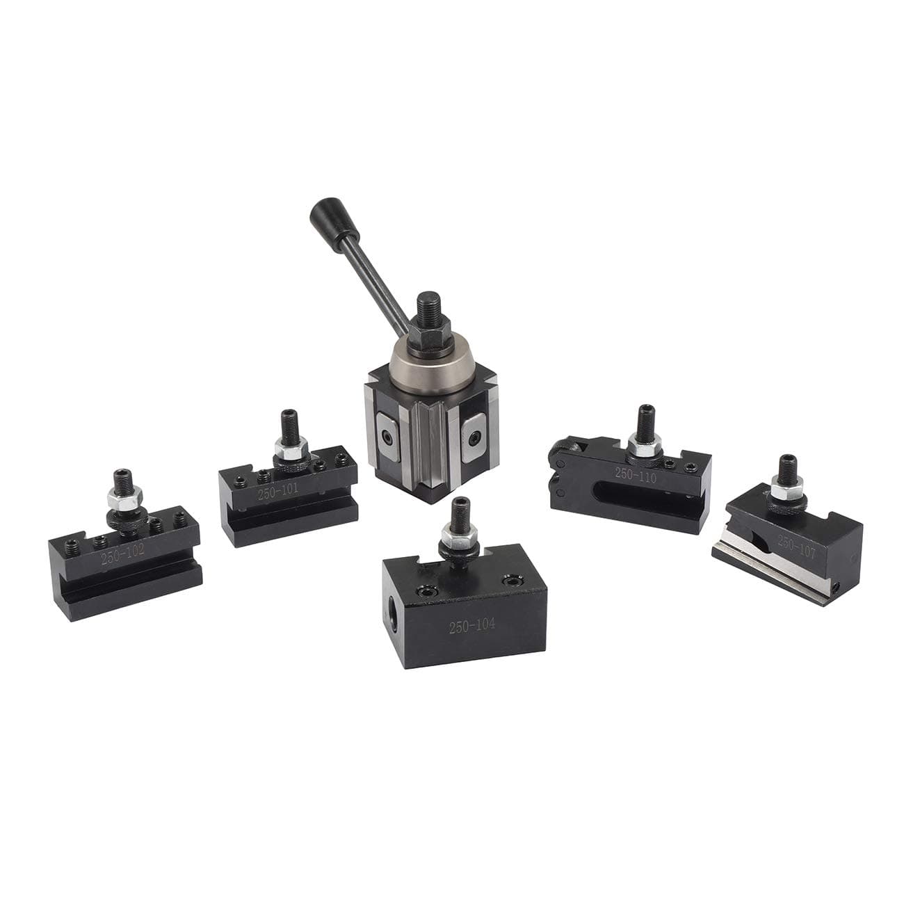 sthus AXA Size 250-100 Set Piston Type Quick Change Tool Post Set for Lathe 6-12" USA