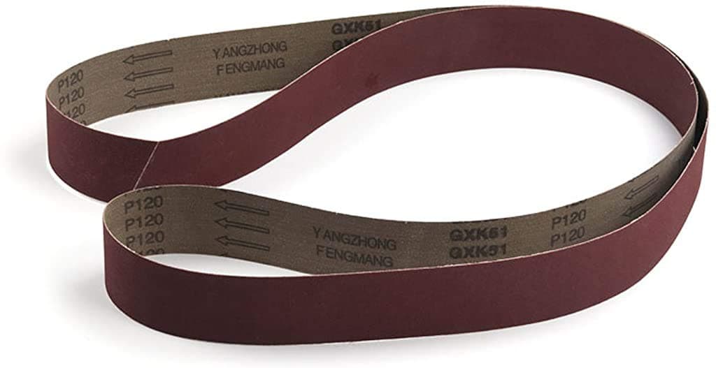 2 X 82 Inch Flexible Aluminum Oxide Multipurpose Sanding Belts, 6 Pack 80 Grit