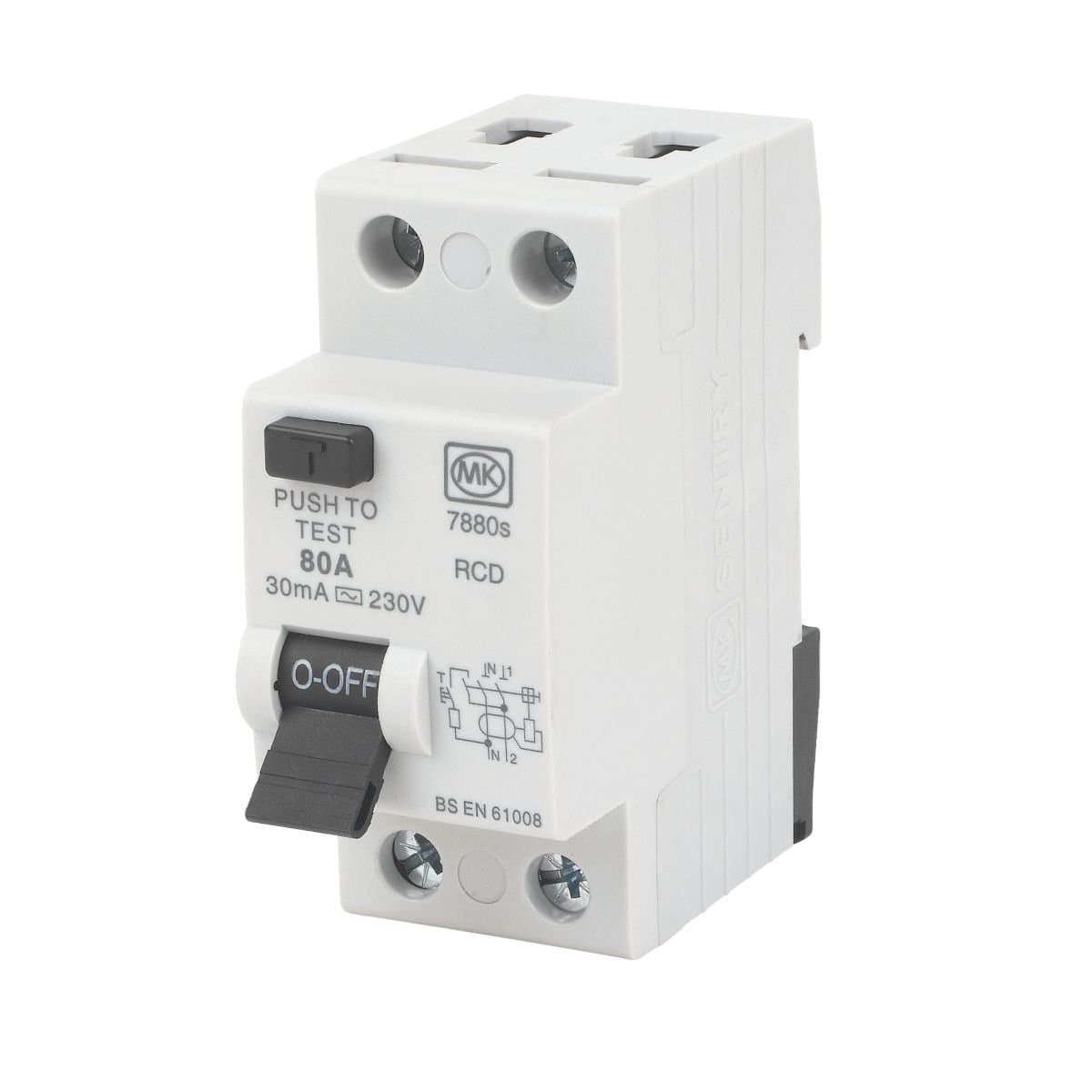 MK Sentry 2-Module 80A 30mA RCD