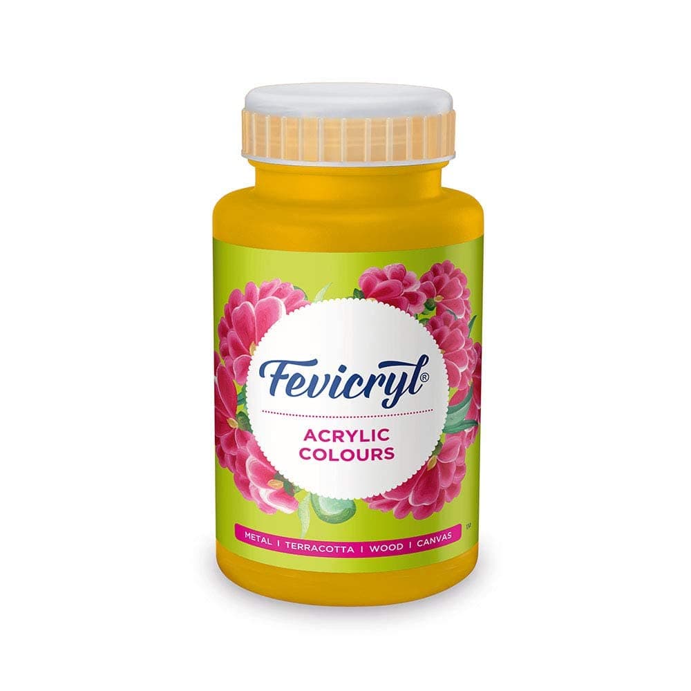 Pidilite Fevicryl Acrylic Painting Color (Yellow Ochre, 500ml)