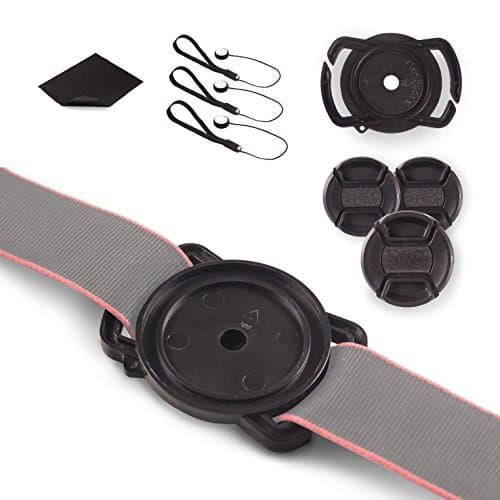 Camera Lens Cap Buckle Anti-Lost Holder Keeper Kits Lens Cap Holder Strap Holder Anti-Loss len Leash Included (72mm-77mm)