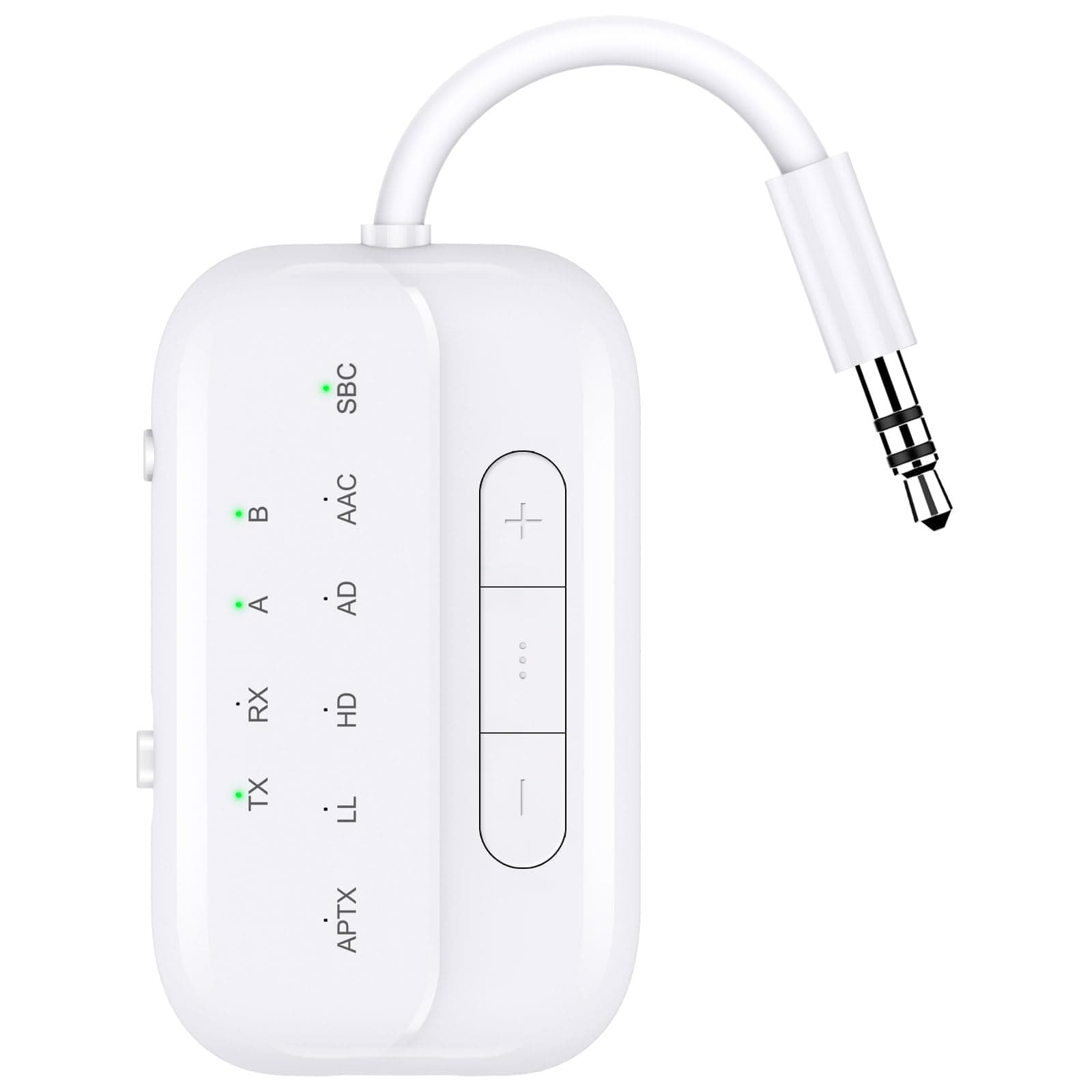 Bluetooth Transmitter Receiver, 2-in-1 V5.3 Wireless Adapter for Airplane, TV, PC, Gym, Switch. Supports up to 2 AirPods/Headphones. Audio Receiver for Car/Home Stereo,with AptX Low Latency & HD