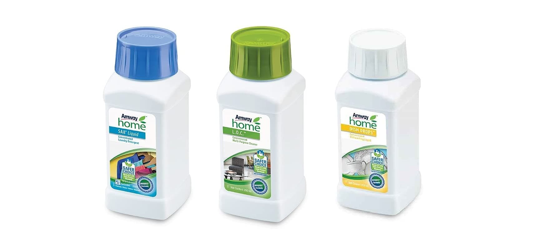 Amway Home Sparkling Box with Set of Dish Drops, Sa8 Liquid and L.o.c (200 ml Each)