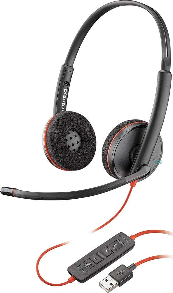 Plantronics Blackwire 3220 Stereo Corded UC Headset With USB Connectivity
