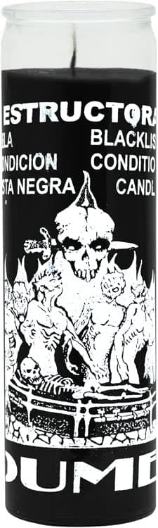 7 Day Glass Black List Dume Candle - Black