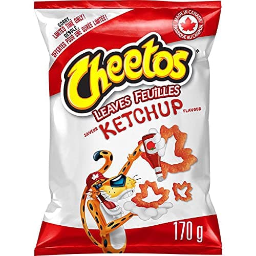 Cheetos Chips Leaves Ketchup Cheese Flavoured Snacks 170g6oz {Imported from Canada}