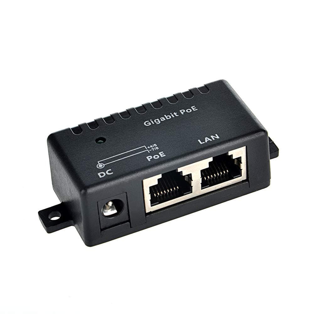 PoE Texas WS-GPOE-1-WM | Gigabit Passive Power Over Ethernet Injector - Combines 10/100/1000 Data and DC Power on RJ45 for 2.1mm x 5.5mm DC Connector Will Accept 12-57v DC