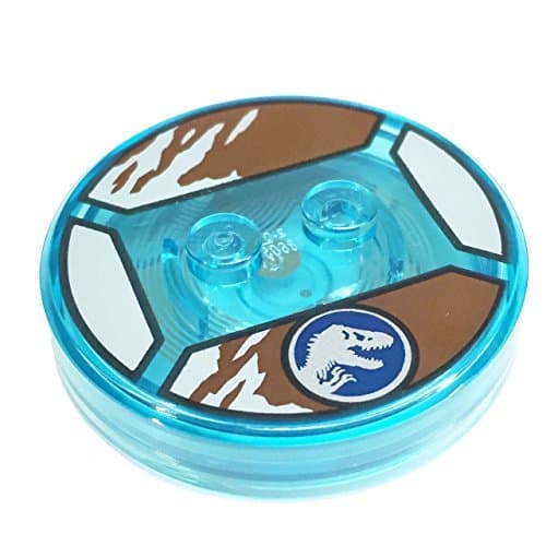 Lego Parts: Dimensions Toy Tag 4 x 4 x 2/3 with 2 Studs for Jurassic World Owen Grady #15