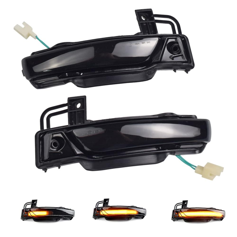 Hacreyatu Dynamic LED Sequential Side Mirror Turn Signal Light Blinker Indicator For Jeep Grand Cherokee WK2 2011-2020