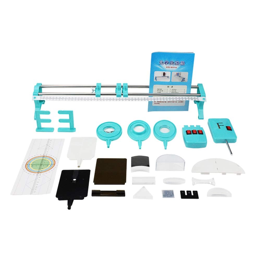 Optical Laborgeräteset Tri-Prism Concave Convex Lens Experiment Kit Disrupting Mirror Optical Bench Rainbow Mirror Parallel Imaging Light Source