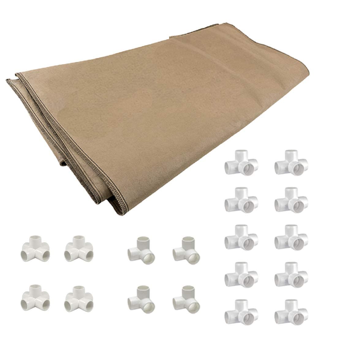 Grassroots Fabric Raised Garden Bed 4'x8' with Double Trellis | Outdoor or Indoor Planter Bed Set | for Gardening, Flowers, Plants, and Vegetables