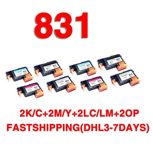2set/8pcs Fast for Print Head Compatible for hp831 Latex 310 330 360 CZ677A CZ678A CZ679A CZ680A (2K/C+2M/Y+2LC/LM+2OP)