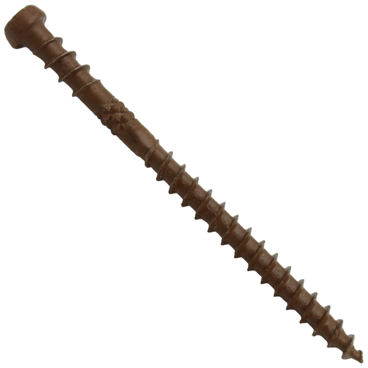 Jake Sales #10 x 2-3/4" Mocha Colored Composite Decking Wood Screw with Torx/Star Drive Head - Exterior Coated - ACQ Lumber Compatible - 5 POUNDS ~350 Screws