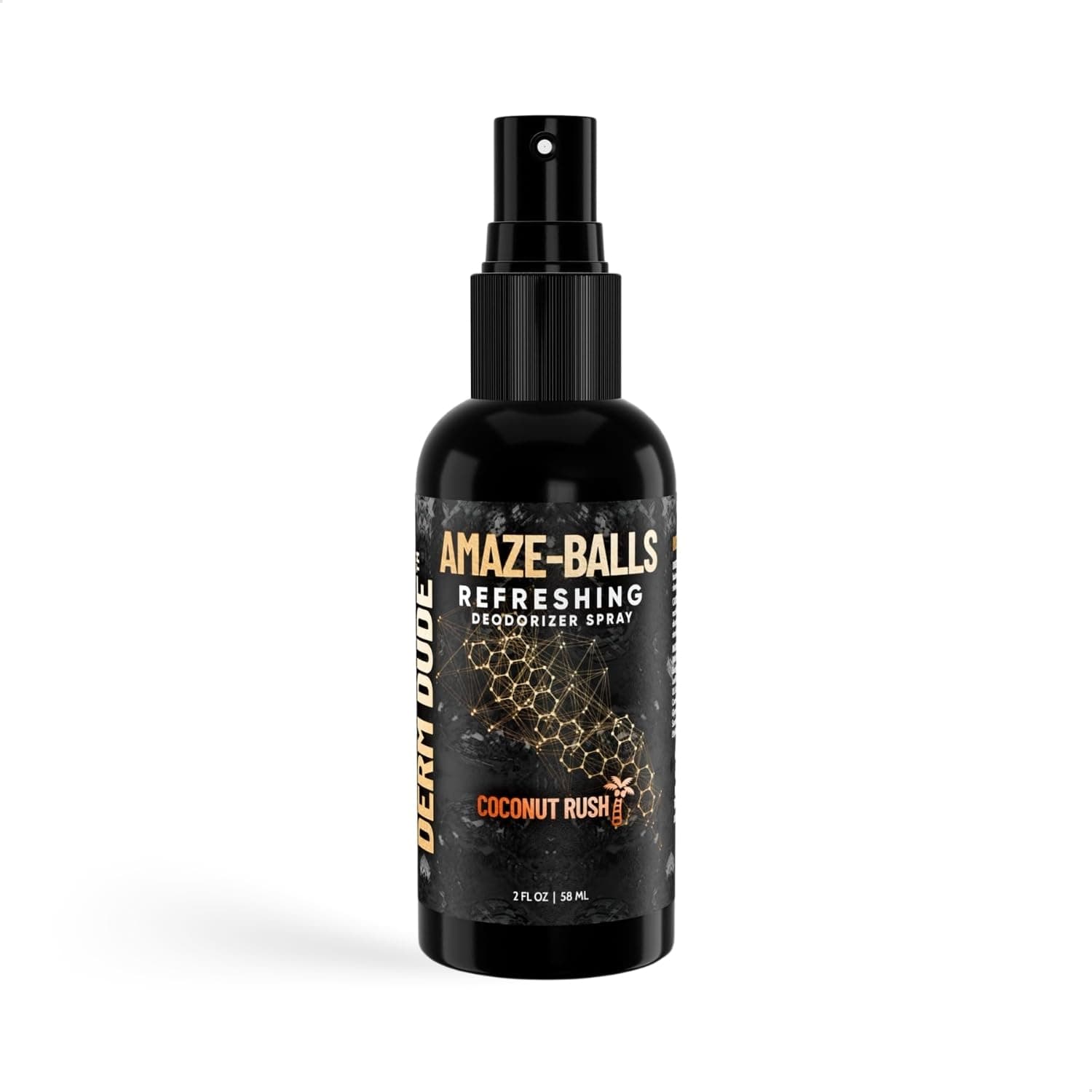 Amaze Ball Deodorant Spray for Men | Anti-Chafing Groin & Sack Spray with DeoPlex & Aloe Vera | Odor & Sweat Control for Private Parts | Coconut Rush Scent, Talc-Free, 2oz