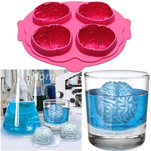 Silicone Brain Shape Ice Freeze Cube Tray Maker Mold Mould Bar Party Drink