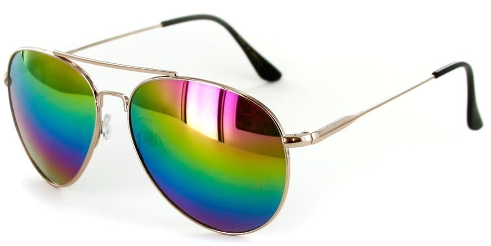 "Officer Aviator 55mm Sunglasses with Rainbow Revo Lens