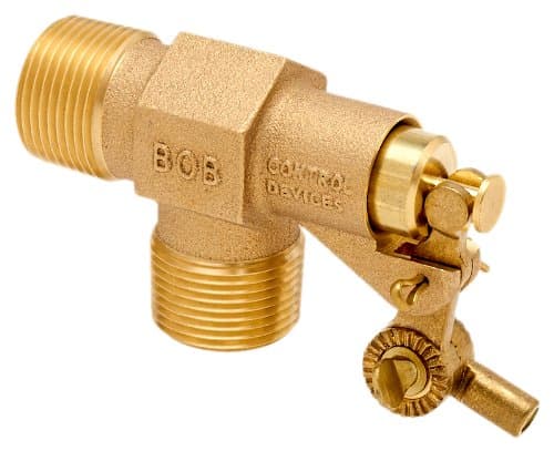 Robert ManufacturingR400 Series Bob Red Brass Float Valve, 1" NPT Male Inlet x 1" NPT Male Outlet, 68.5 gpm at 85 psi Pressure