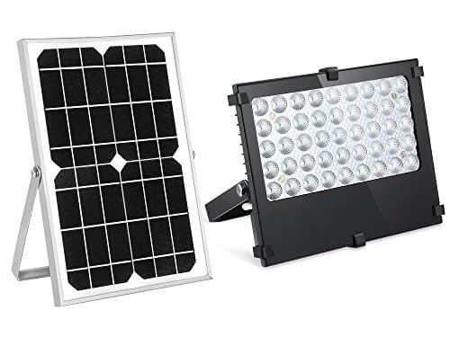 Solar Flood Light 800Lumens Auto ON-Off Solar Lights Waterproof Outdoor Solar Security Lights for Patio Yard Porch Pool White