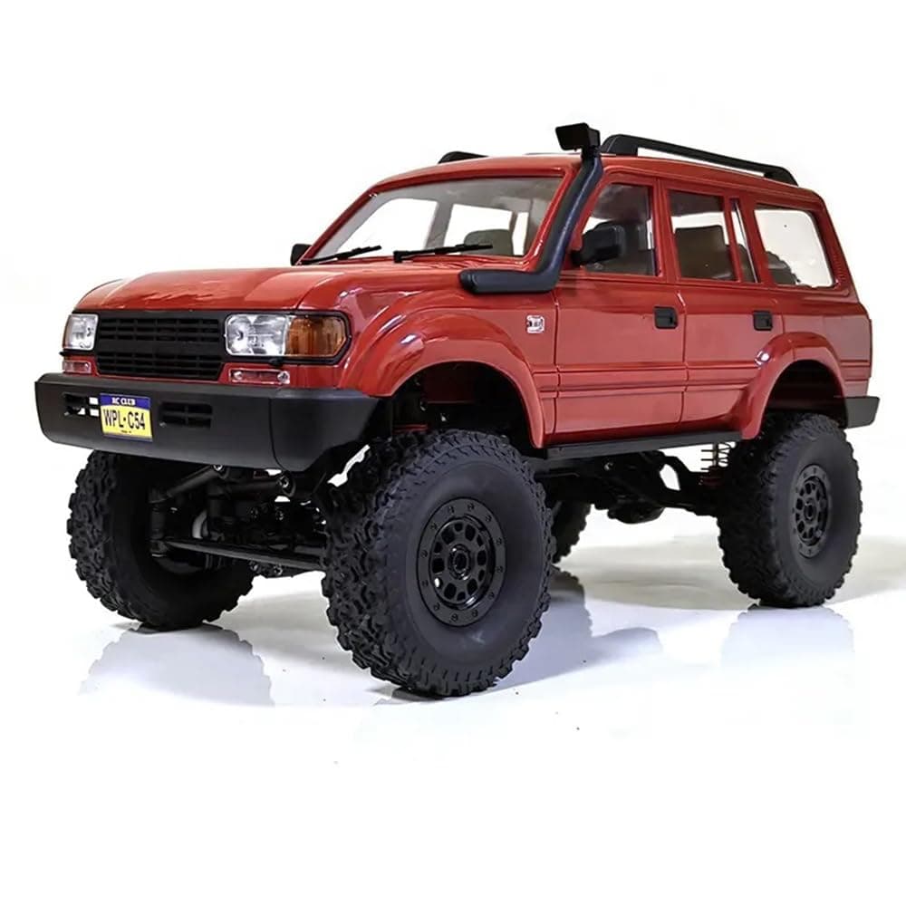 RC Rock Crawler 4x4 RC Truck WPL C54 1/16 RC Crawler RTR Remote Control Truck Off-Road 2.4G All Terrain Proportional Steering 260 Motor, Gearbox, Upgraded Chassis and Shock